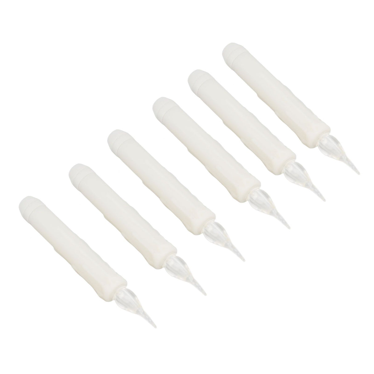 6 Pcs LED Taper Candles Smokeless Reusable Warm Light Long Strip Candle Lights for Parties Weddings Family Gatherings