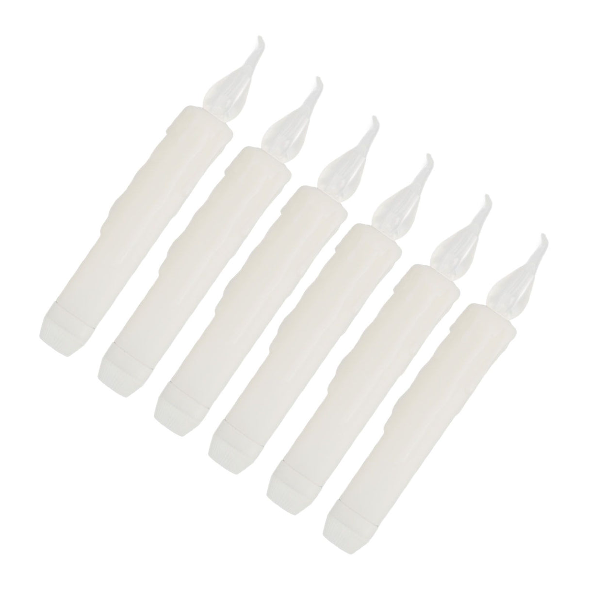 6 Pcs LED Taper Candles Smokeless Reusable Warm Light Long Strip Candle Lights for Parties Weddings Family Gatherings