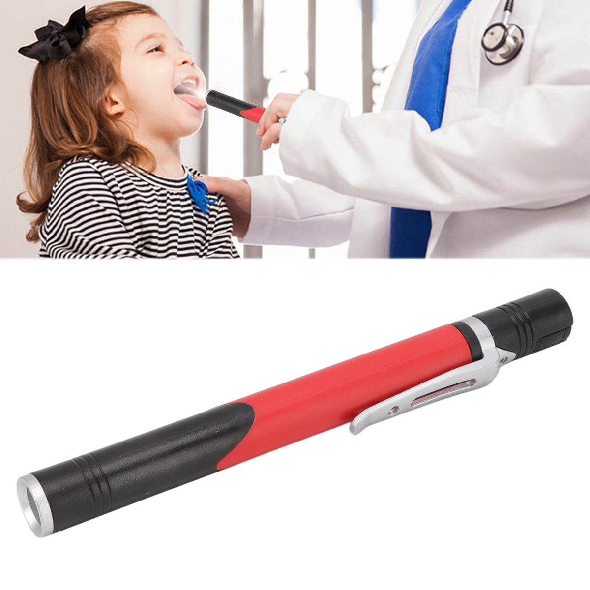Pen Flashlight USB Charge 3 Light Sources LED Chip Clip Design Widely Used Pen Light Flashlight for Repair Hospital Red
