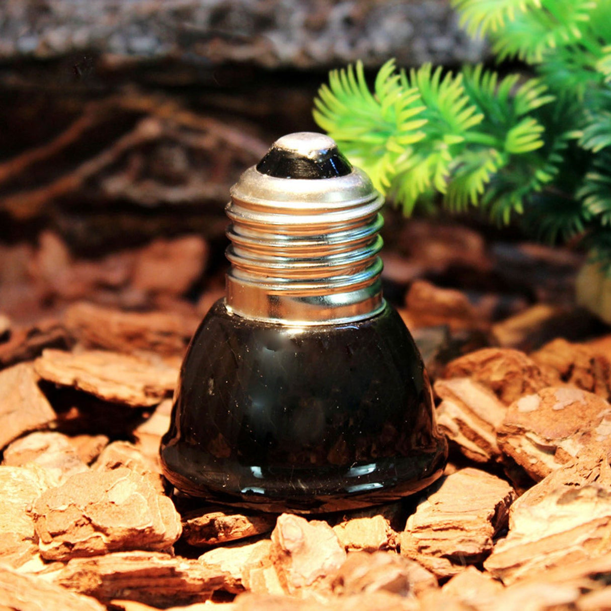 100W Ceramic Heating Lamp Non Luminous Pet Heating Light for Reptile Home 220V Black