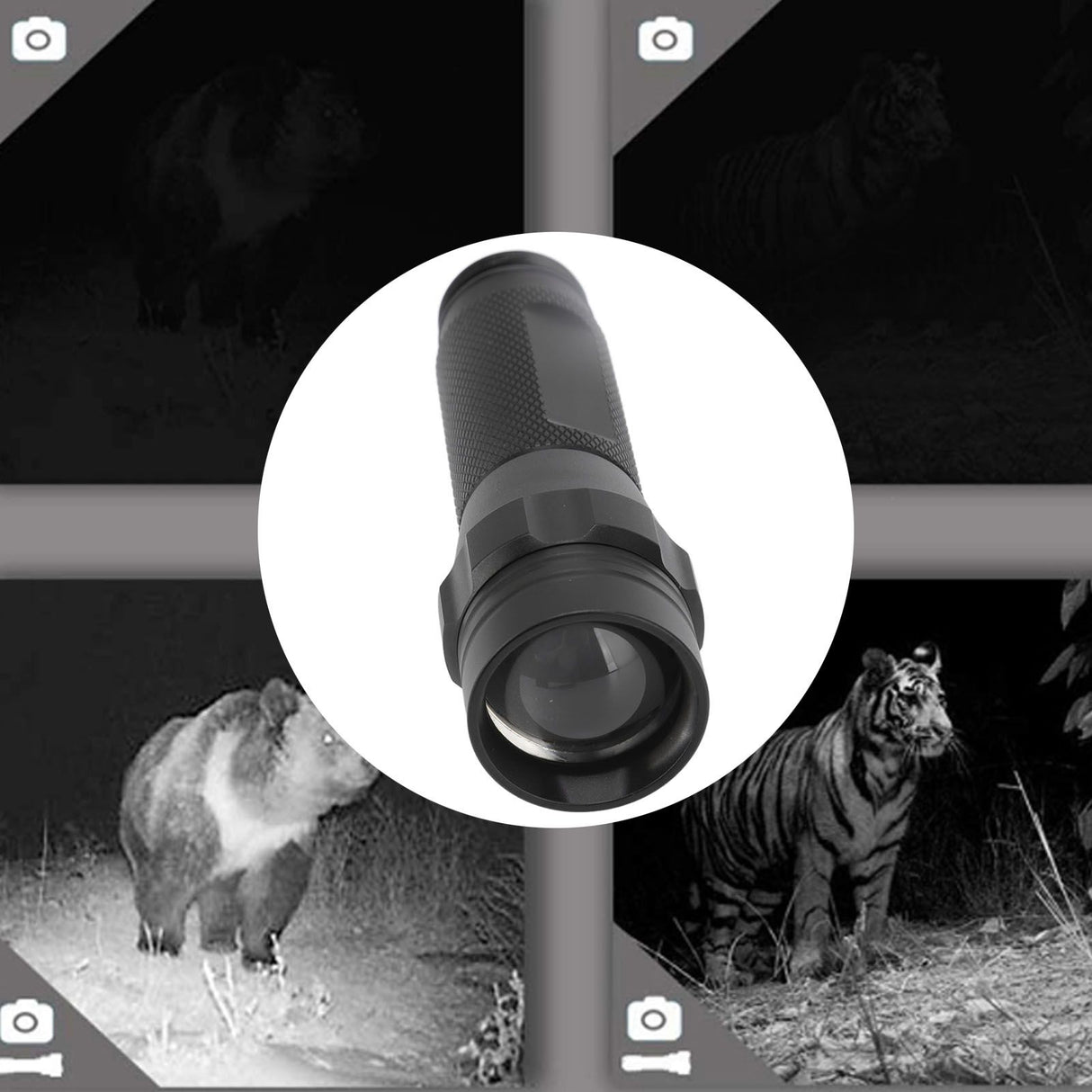940nm IR Flashlight Night Vision Adjustment Focus Portable Flashlight for Hunting Outdoor Adventure Camping