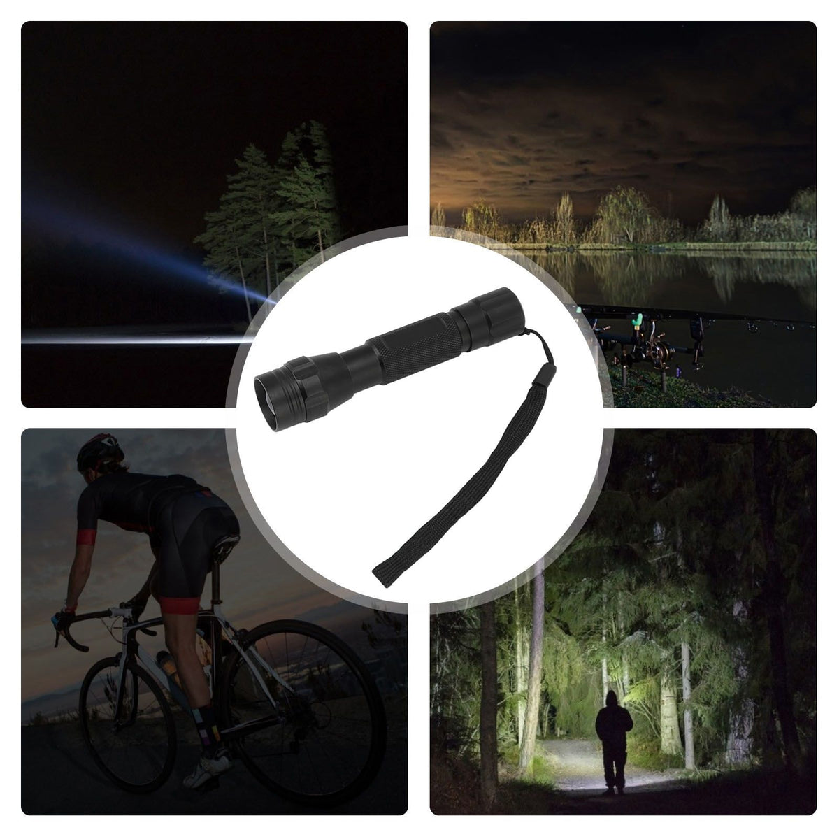 940nm IR Flashlight Night Vision Adjustment Focus Portable Flashlight for Hunting Outdoor Adventure Camping