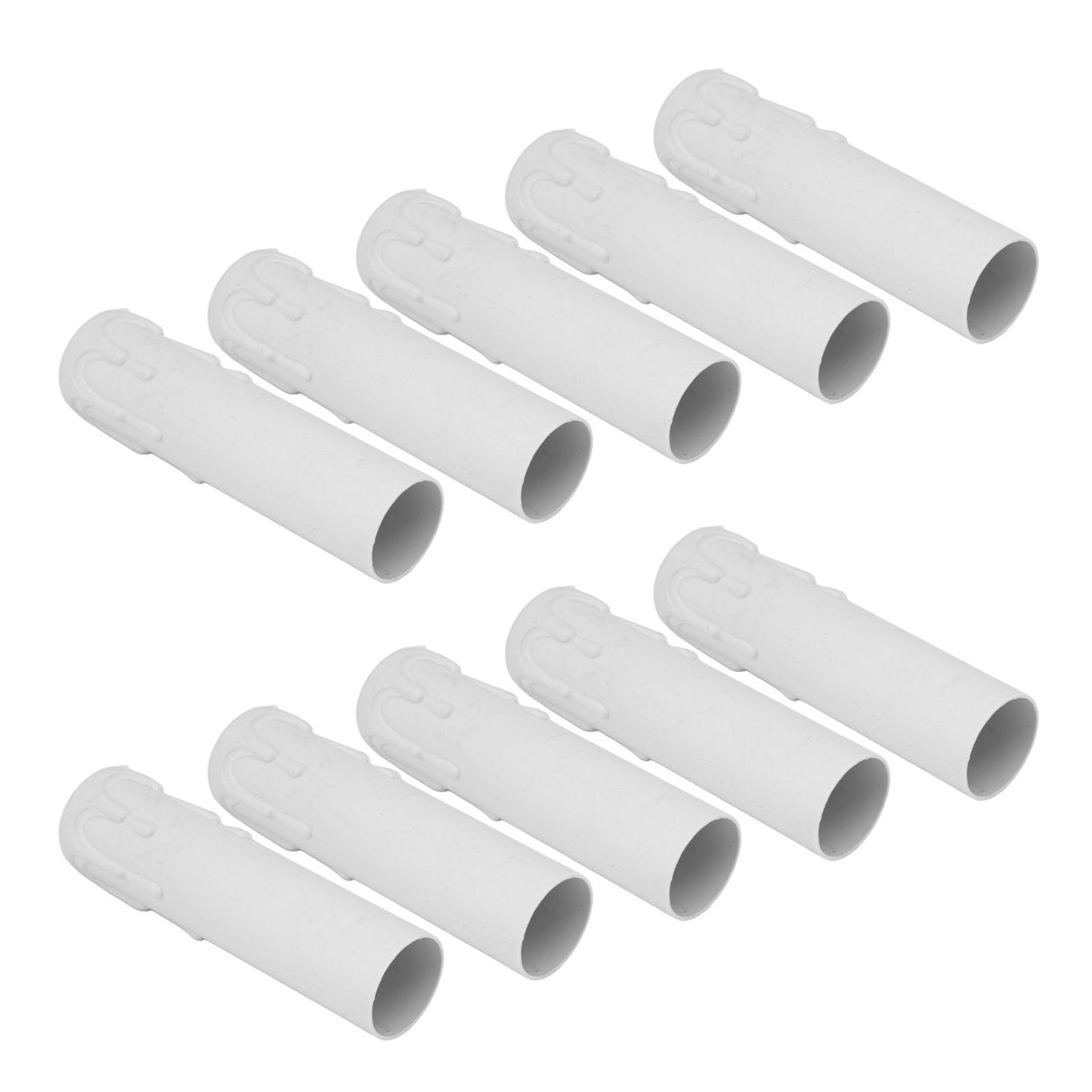 10pcs 4 Inch Candle Covers Sleeves Simulation Vintage Wax Drop Candle Socket Covers for Chandelier White