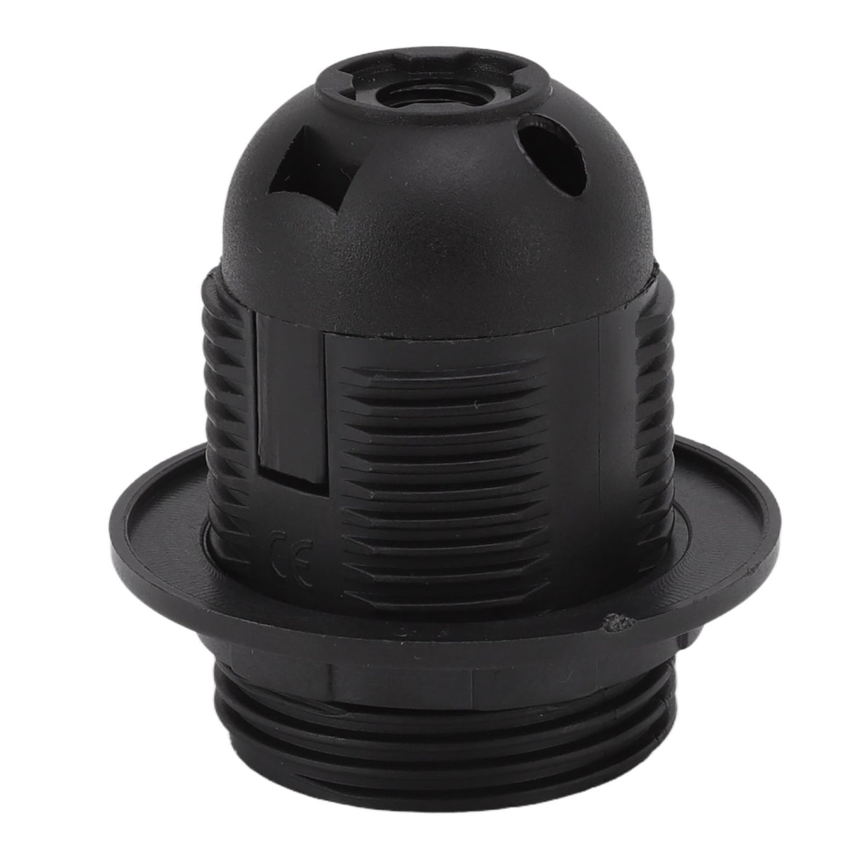 10Pcs E27 Light Base Socket Copper Core High Temperature Resistance E27 Light Holder Base with Lamp Sleeve for DIY Black