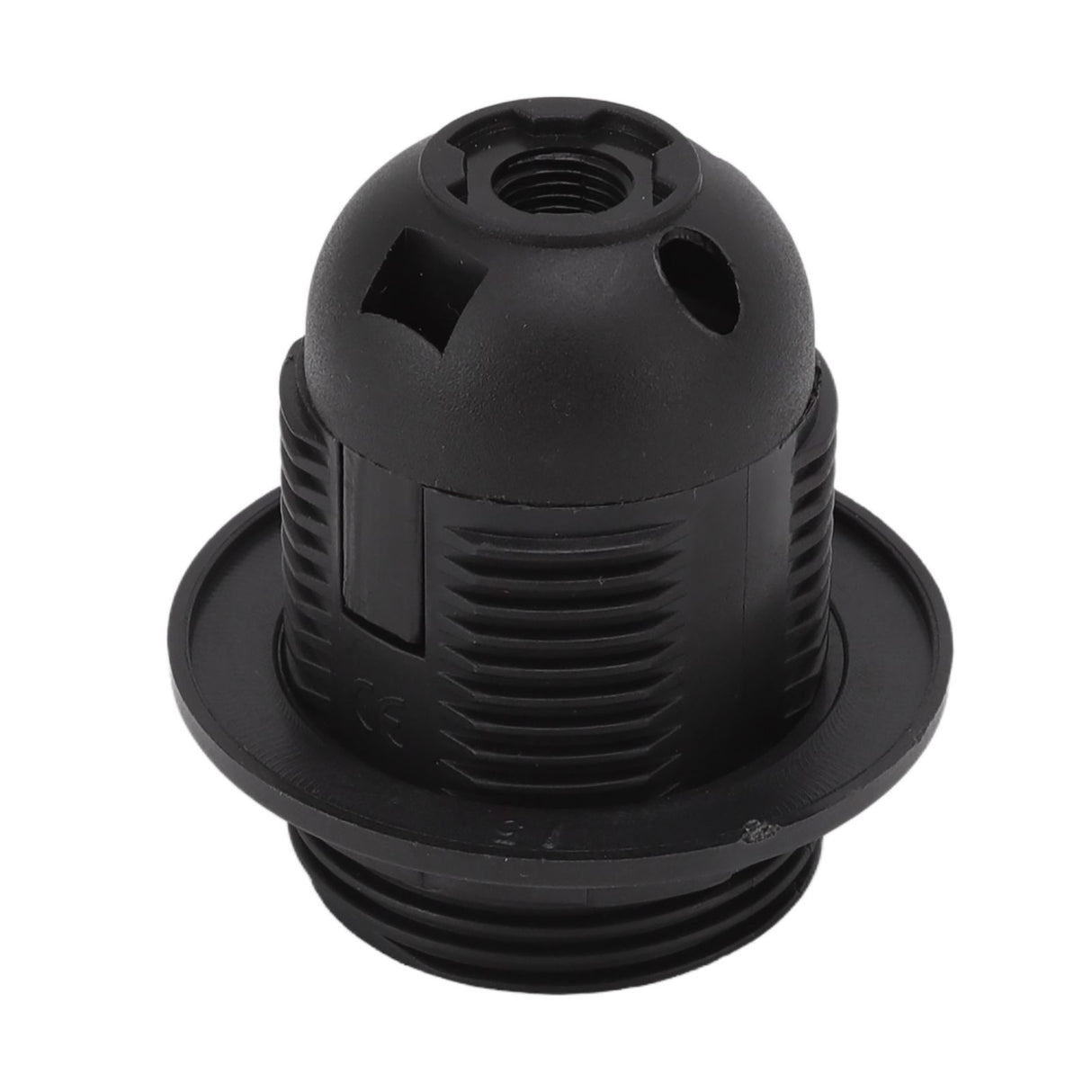 10Pcs E27 Light Base Socket Copper Core High Temperature Resistance E27 Light Holder Base with Lamp Sleeve for DIY Black