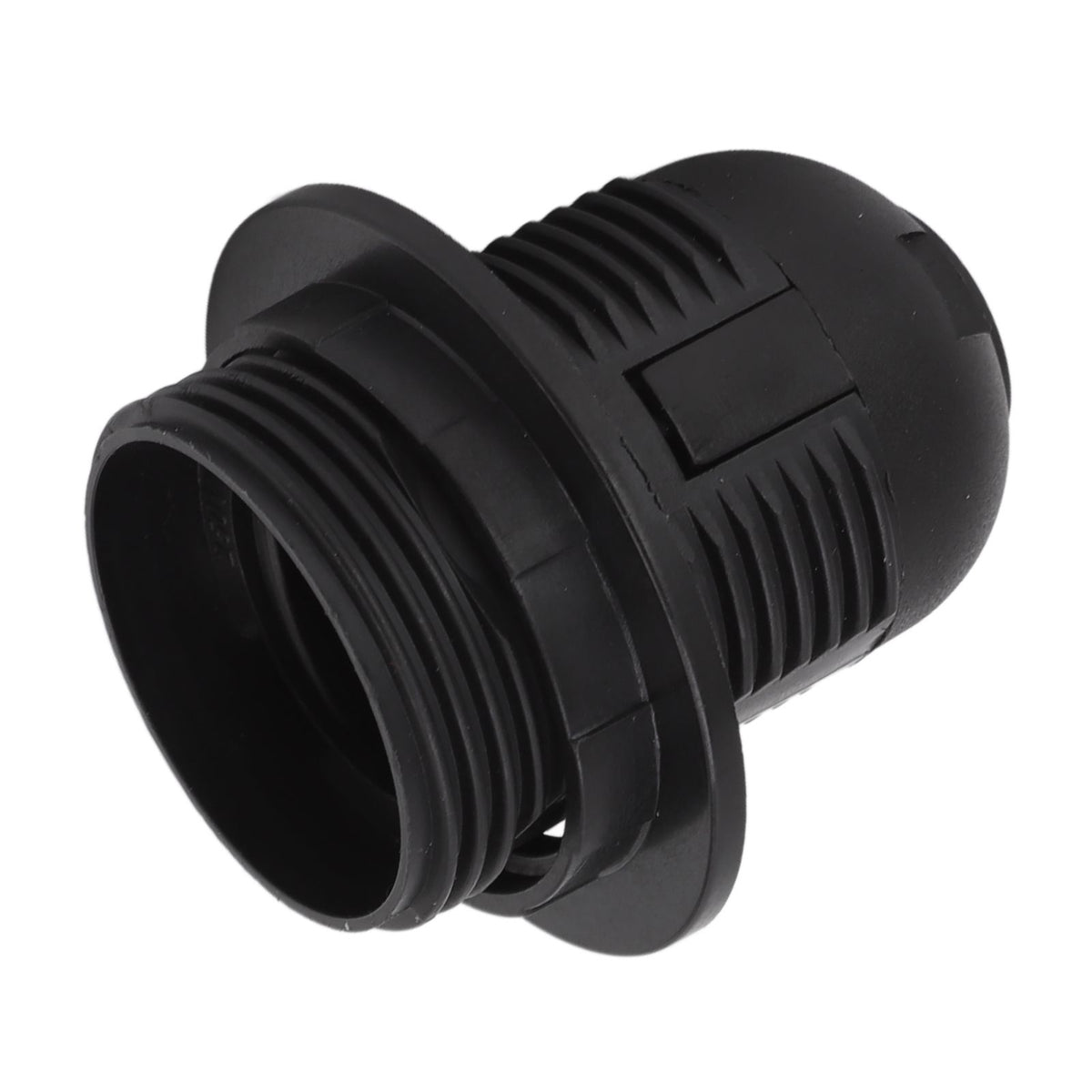 10Pcs E27 Light Base Socket Copper Core High Temperature Resistance E27 Light Holder Base with Lamp Sleeve for DIY Black