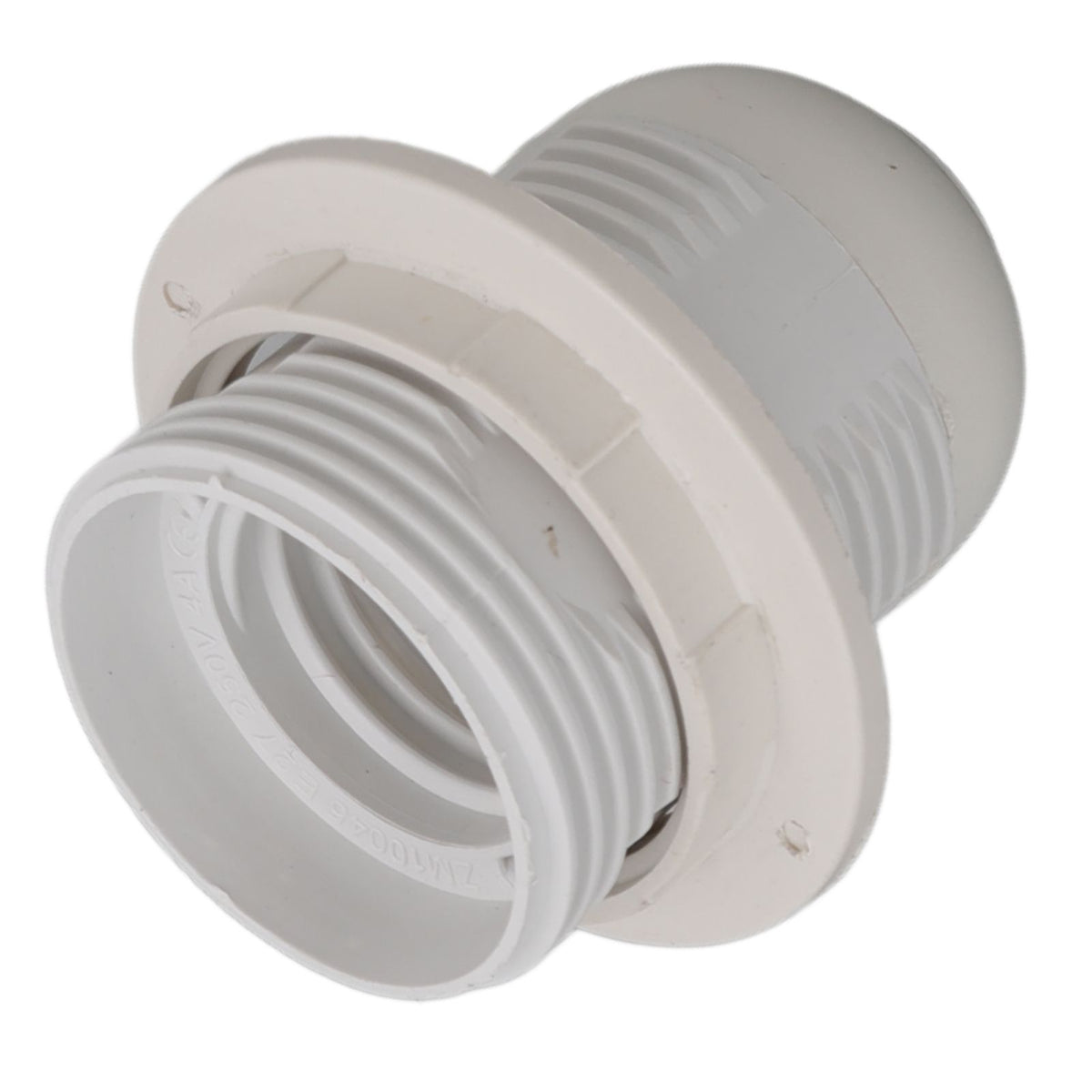 10Pcs E27 Light Base Socket Copper Core High Temperature Resistance E27 Light Holder Base with Lamp Sleeve for DIY White