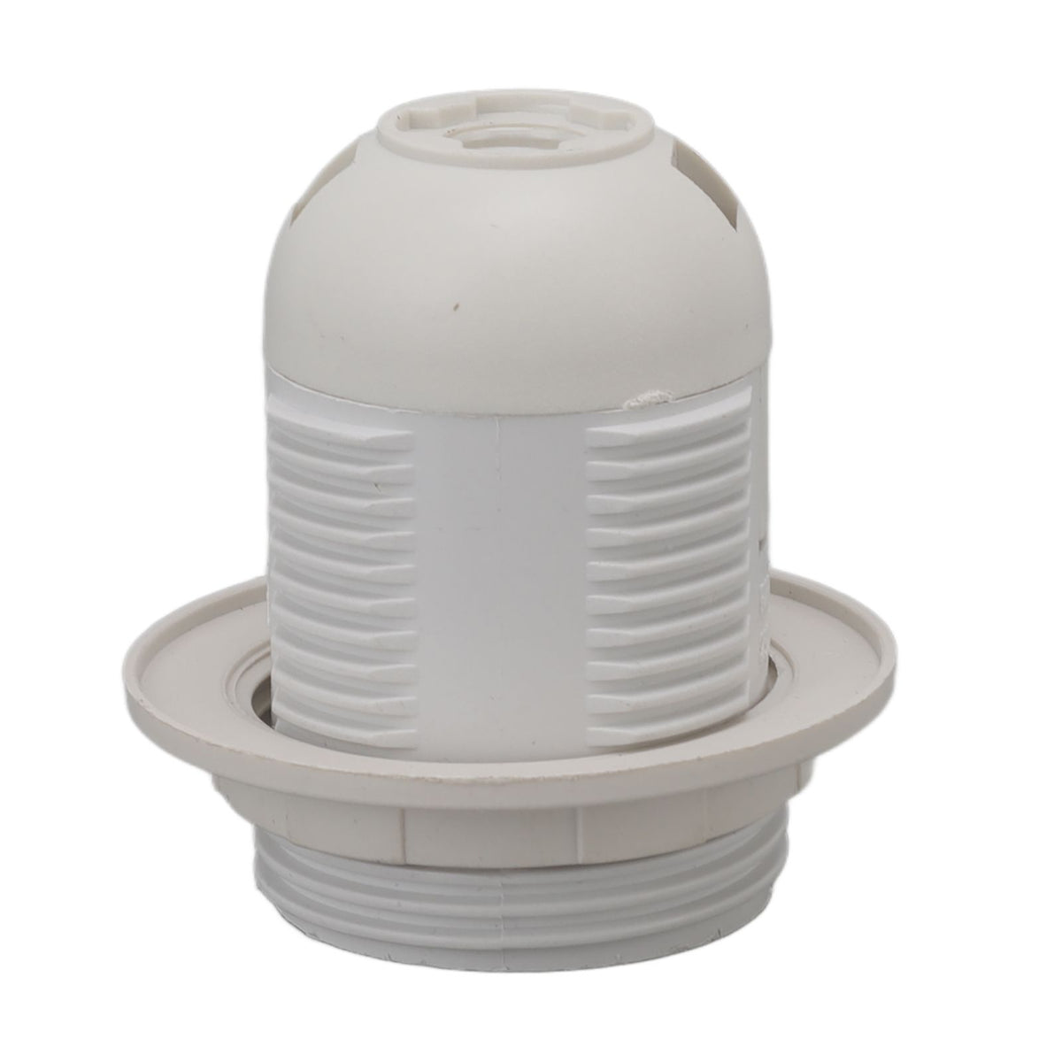 10Pcs E27 Light Base Socket Copper Core High Temperature Resistance E27 Light Holder Base with Lamp Sleeve for DIY White