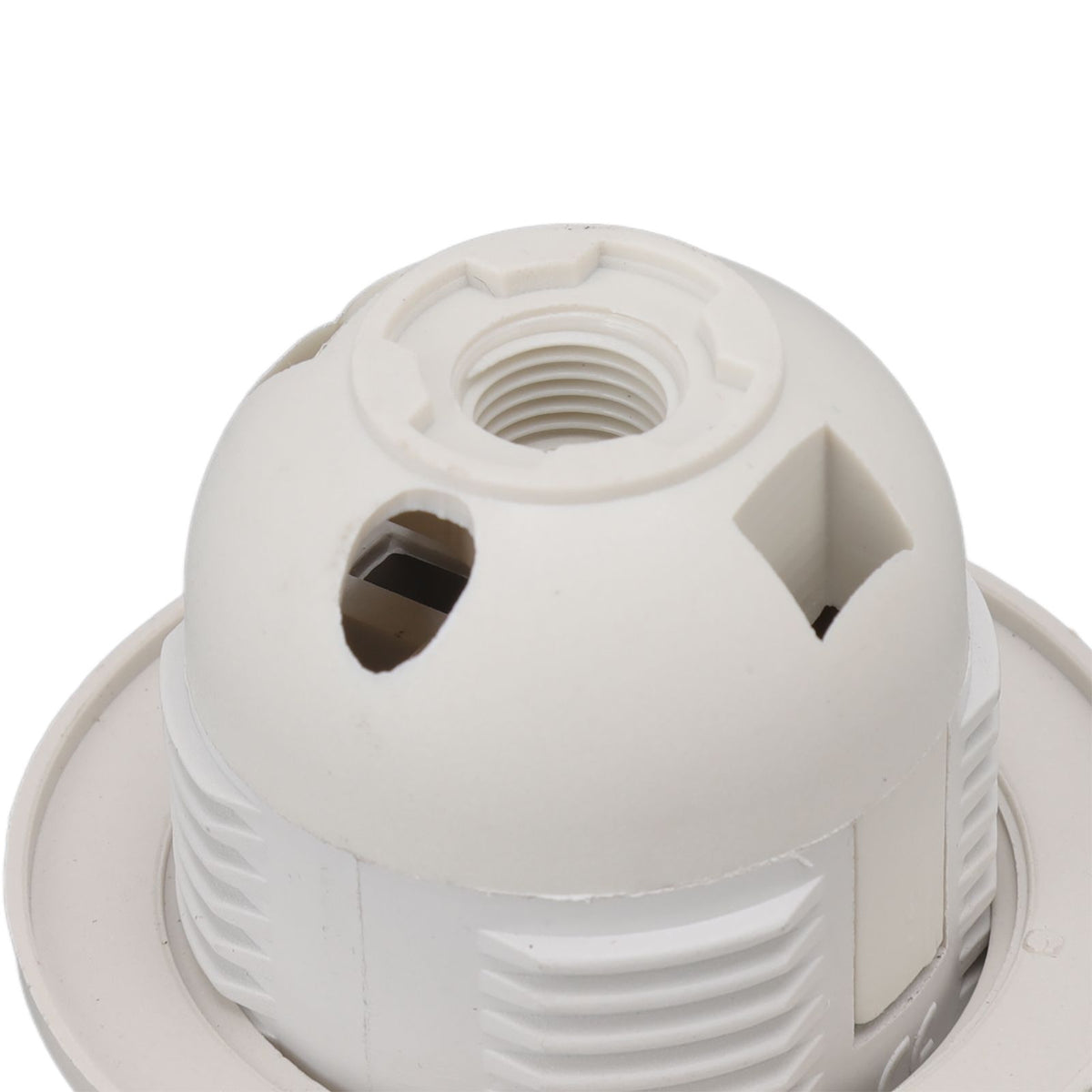 10Pcs E27 Light Base Socket Copper Core High Temperature Resistance E27 Light Holder Base with Lamp Sleeve for DIY White