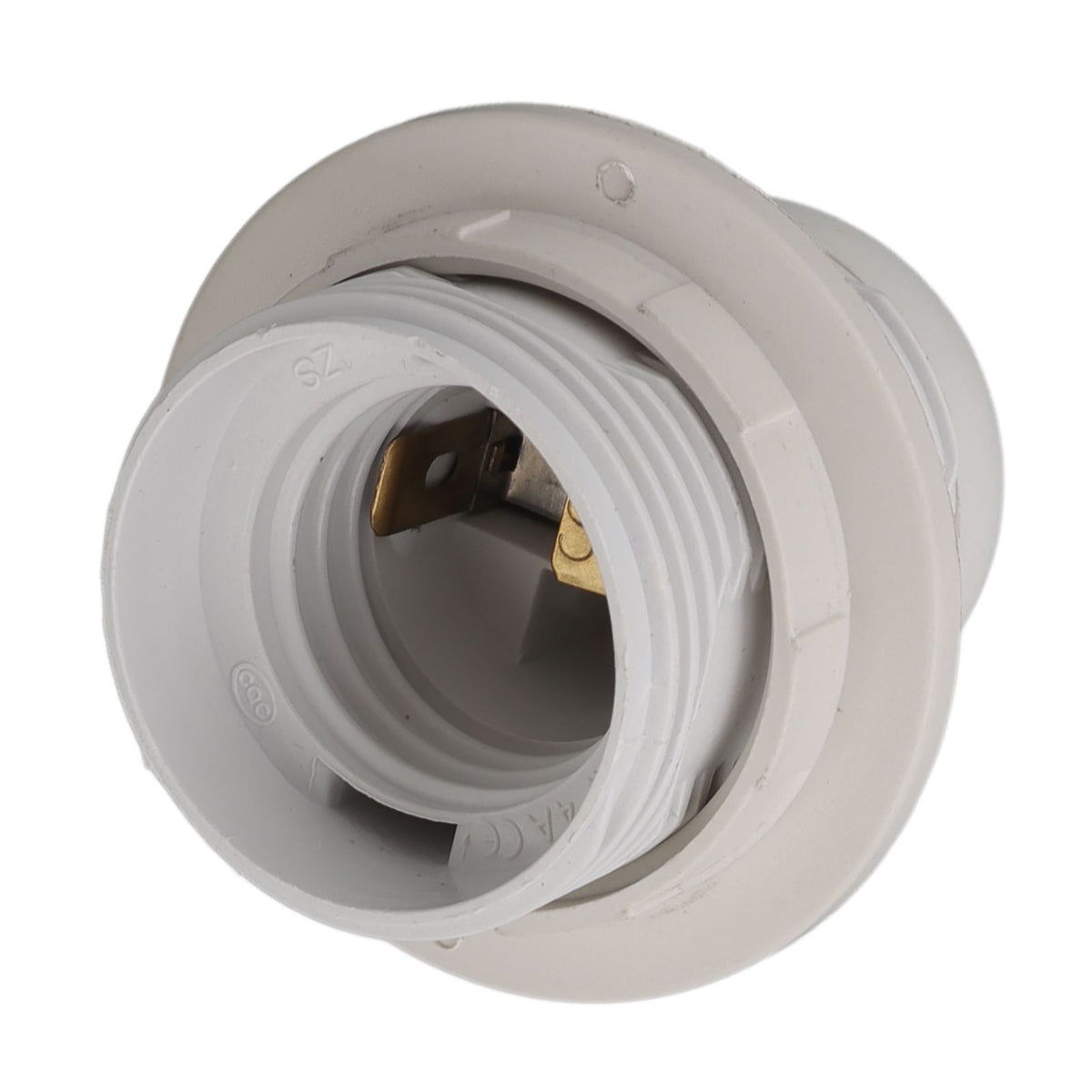 10Pcs E27 Light Base Socket Copper Core High Temperature Resistance E27 Light Holder Base with Lamp Sleeve for DIY White