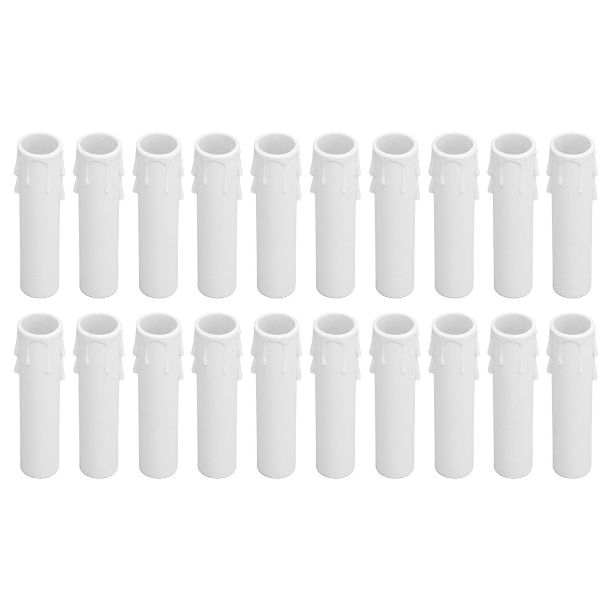 20pcs 4 Inch Candle Covers Sleeves Simulation Wax Drop E12 Candle Light Socket Covers for Chandelier