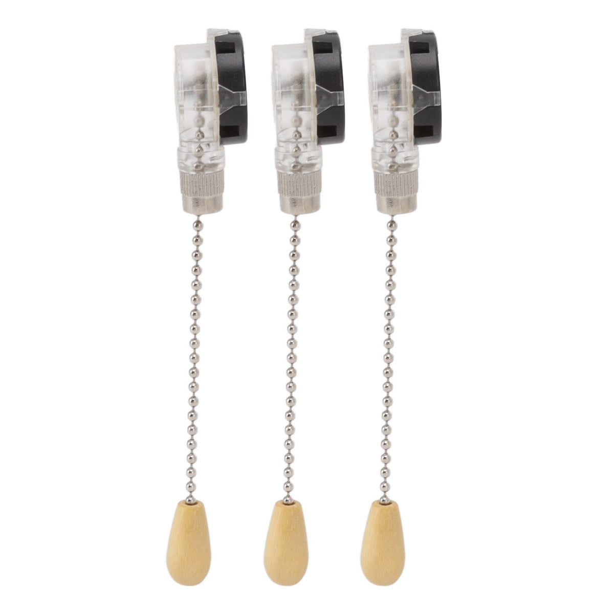 3Pcs Ceiling Fan Lamp Switch Rustproof Replacement Ceiling Light Pull Chain Switch 250V 125V Chrome