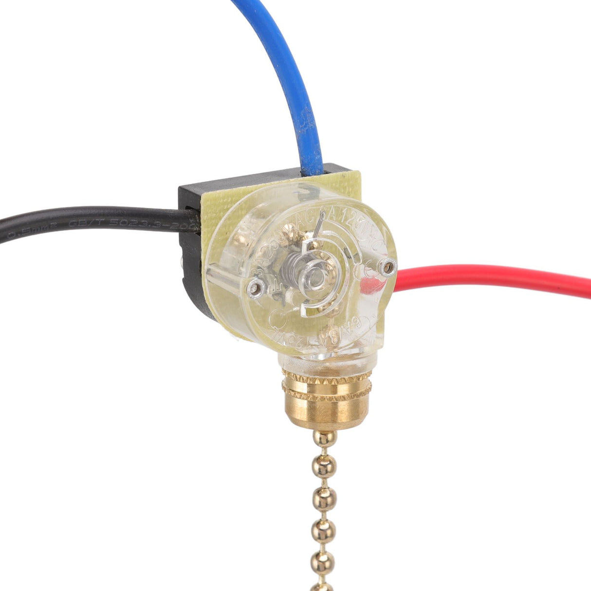4Pcs Ceiling Fan Light Switch Replacement Lamp Pull Chain Switch 3 Wire Ceiling Fan Lamp Switch 250V 125V Gold