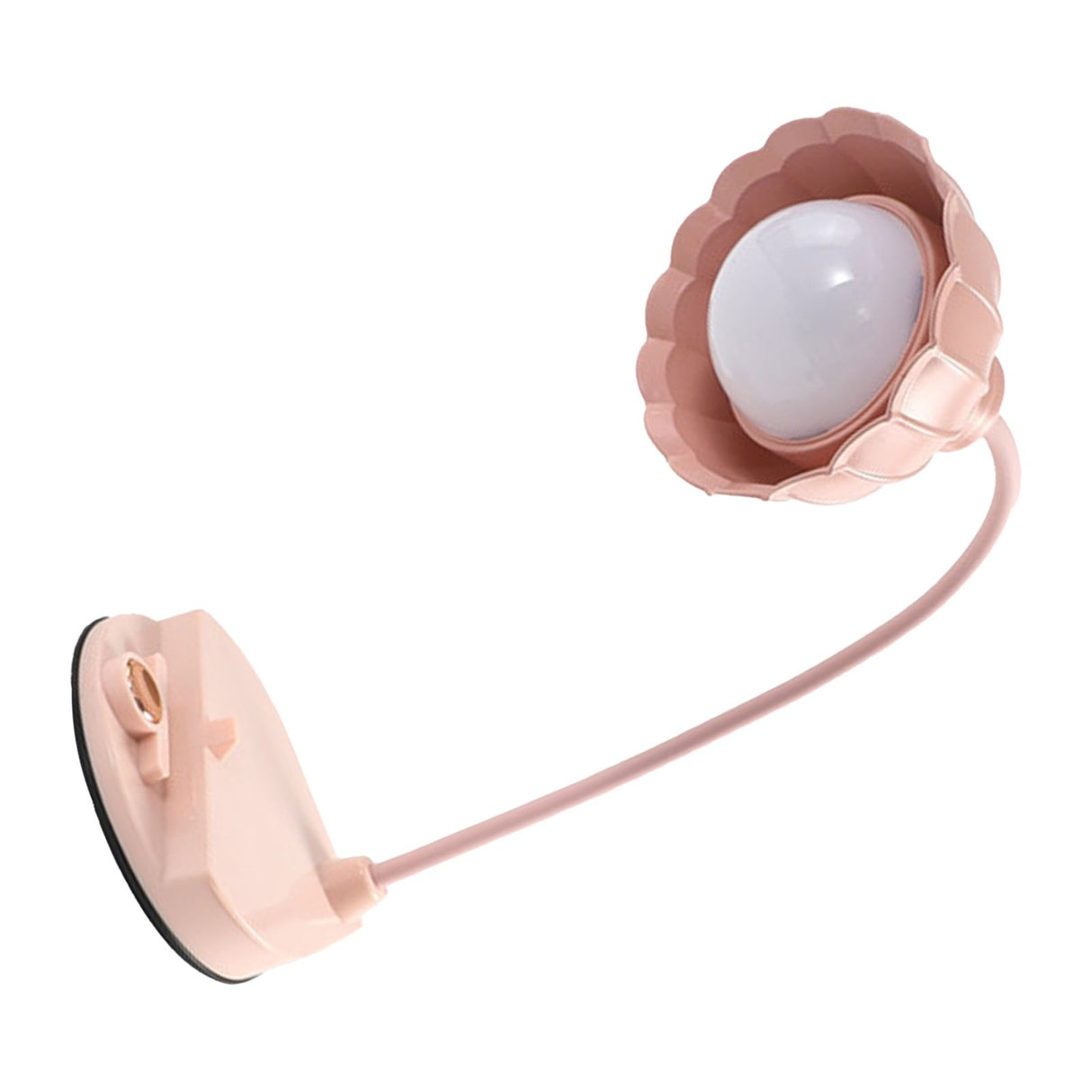 LED Reading Light Plastic Flower Shaped Touch Sensitive USB Charging Folding Table Lamp for Bedroom Dormitory Pink