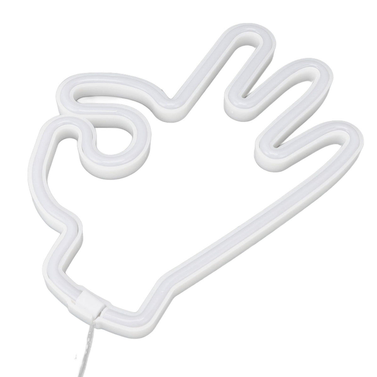 Hand Finger Neon Light OK Shaped LED Neon Sign Battery USB and Battery Powered Wall Decor Light for Home Bedroom