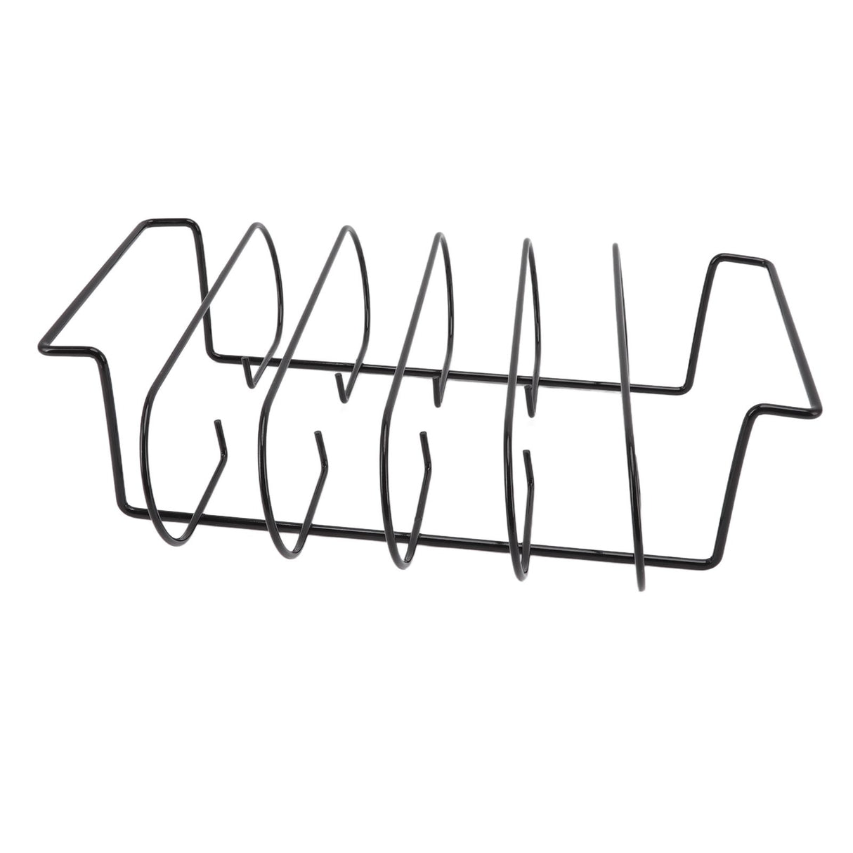 Rib Rack Iron Roasting Stand for Smoking and Grilling Holds Up to 4 Ribs for Outdoor BBQ Accessories
