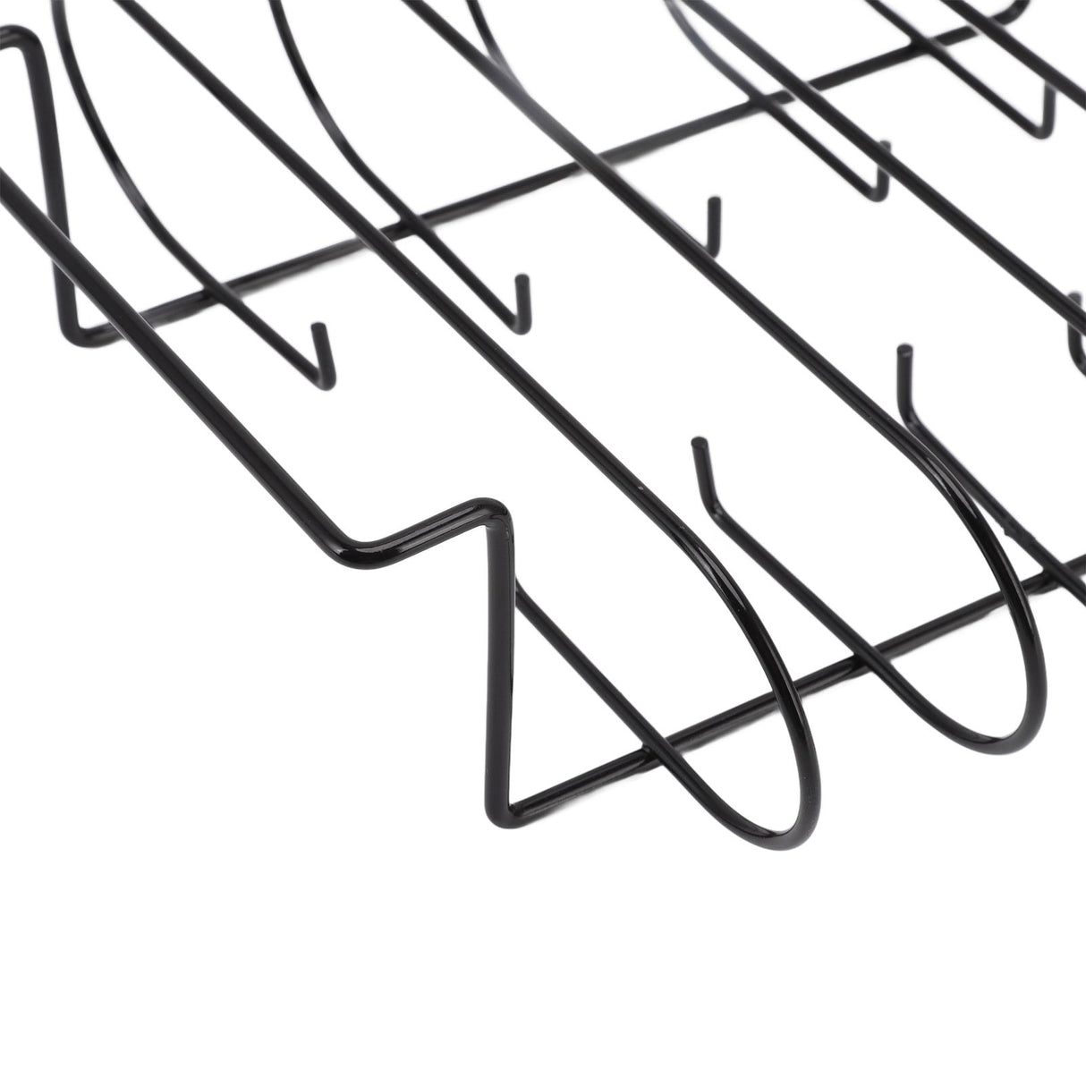 Rib Rack Iron Roasting Stand for Smoking and Grilling Holds Up to 4 Ribs for Outdoor BBQ Accessories