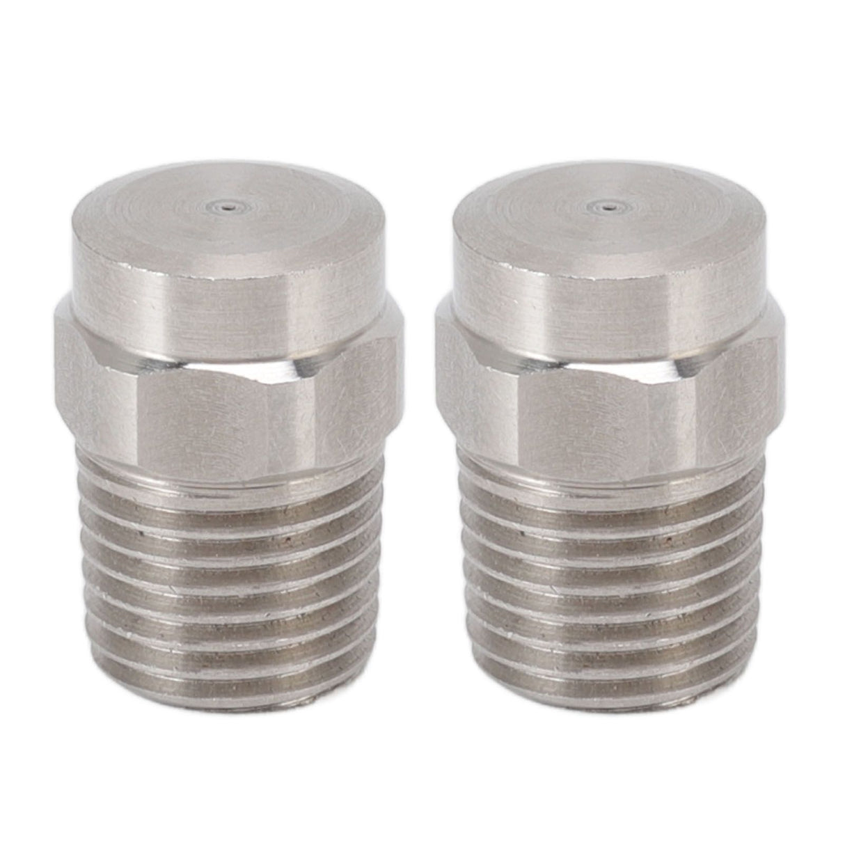 2PCS Misting Nozzle G1/4 Male Thread Flat Head Stainless Steel Atomization Sprayer for Garden Watering