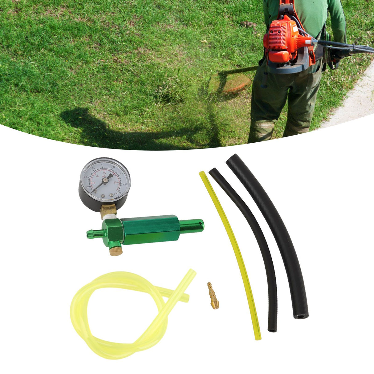 Carburetor Leak Detector Pressure Gauge Replacement for Walbro 57211 Outdoor Garden Mower Parts
