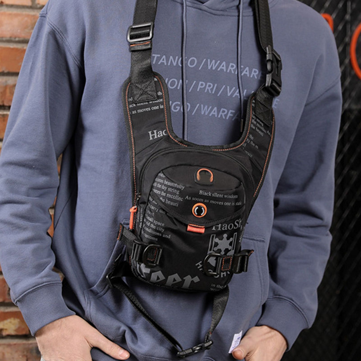 Motorcycle Leg Bag Portable Waterproof Nylon Waist Pack Outdoor Cycling Cross Chest Bag