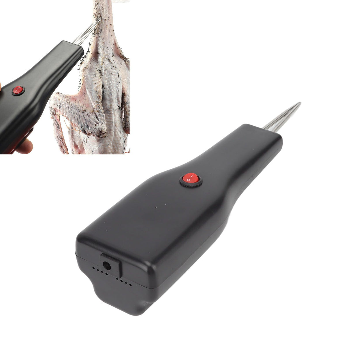 Electric Poultry Feather Plucker Handheld Chicken Plucker Full Automatic Duck Goose Feather Removing Machine AU Plug 100‑240V Plug
