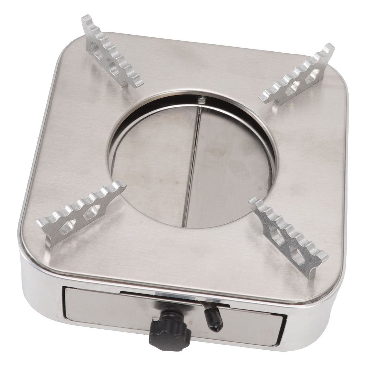 Alcohol Stove Stainless Steel Silver One Piece Design Drawer Structure Spirit Burner for Home Hiking
