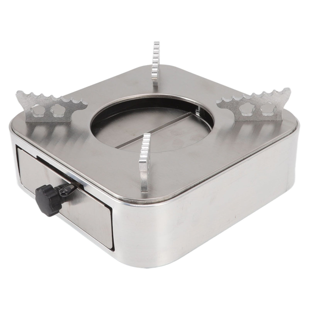 Alcohol Stove Stainless Steel Silver One Piece Design Drawer Structure Spirit Burner for Home Hiking