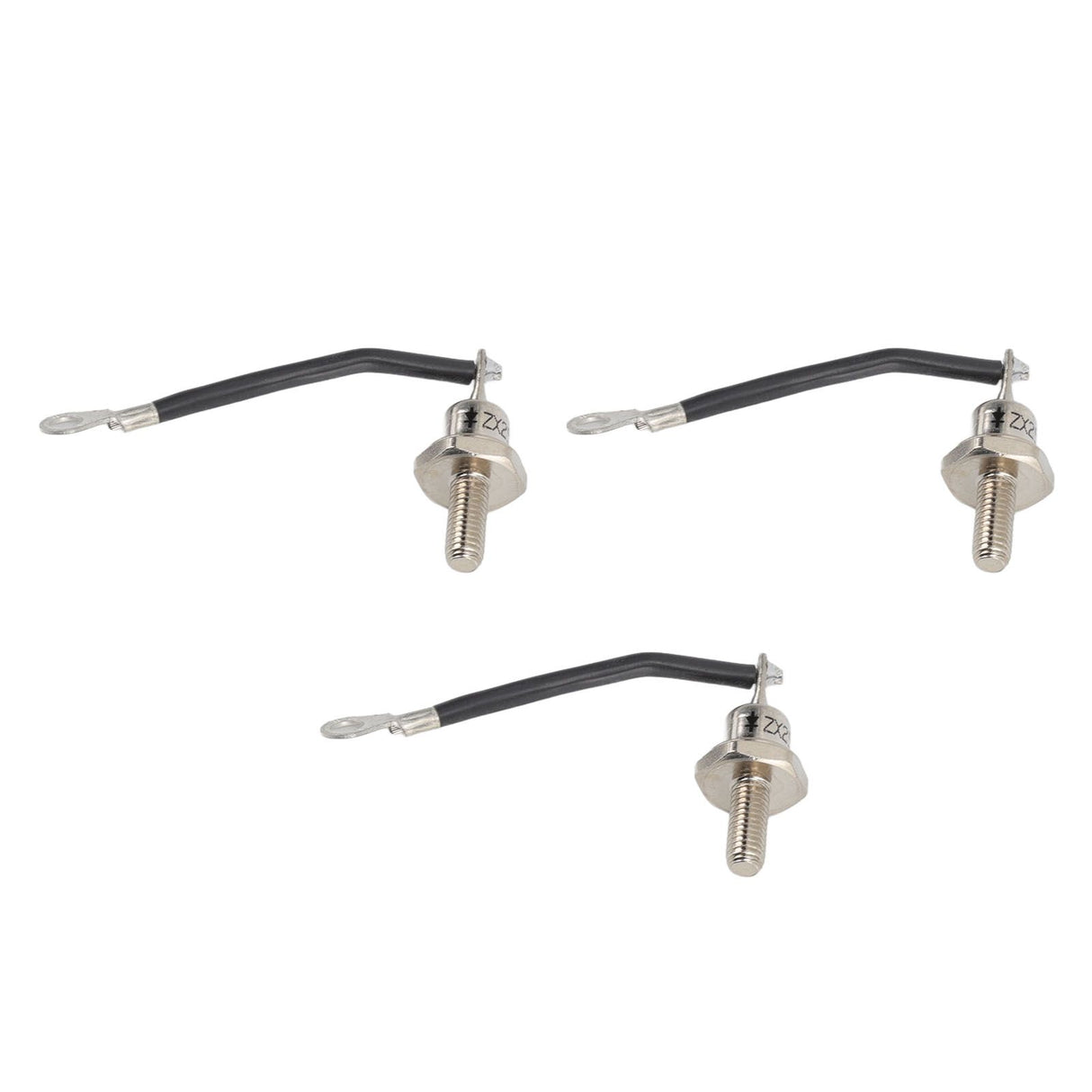 3PCS 25A ZX25 12 Diesel Generator Diode Small Portable Rectifier Diode Replacement Accessories Parts Negative Black Line