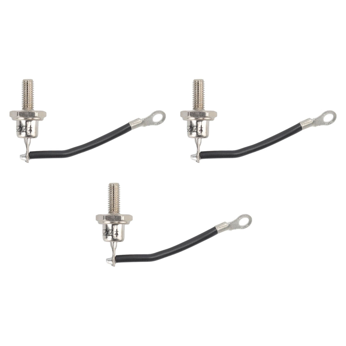 3PCS 25A ZX25 12 Diesel Generator Diode Small Portable Rectifier Diode Replacement Accessories Parts Negative Black Line