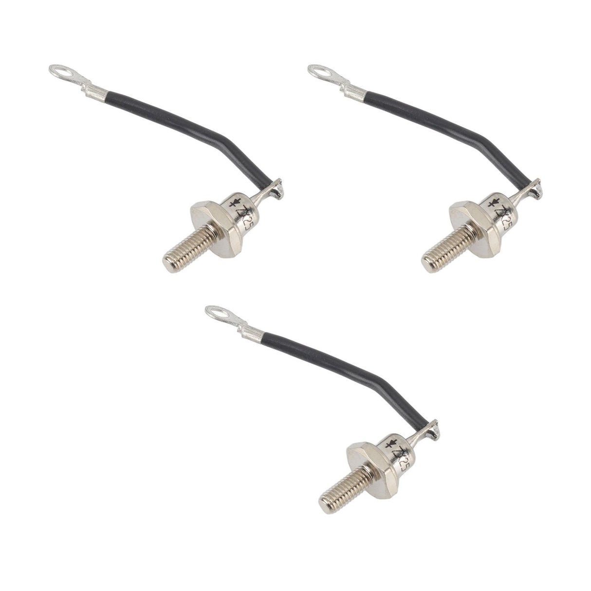 3PCS 25A ZX25 12 Diesel Generator Diode Small Portable Rectifier Diode Replacement Accessories Parts Negative Black Line