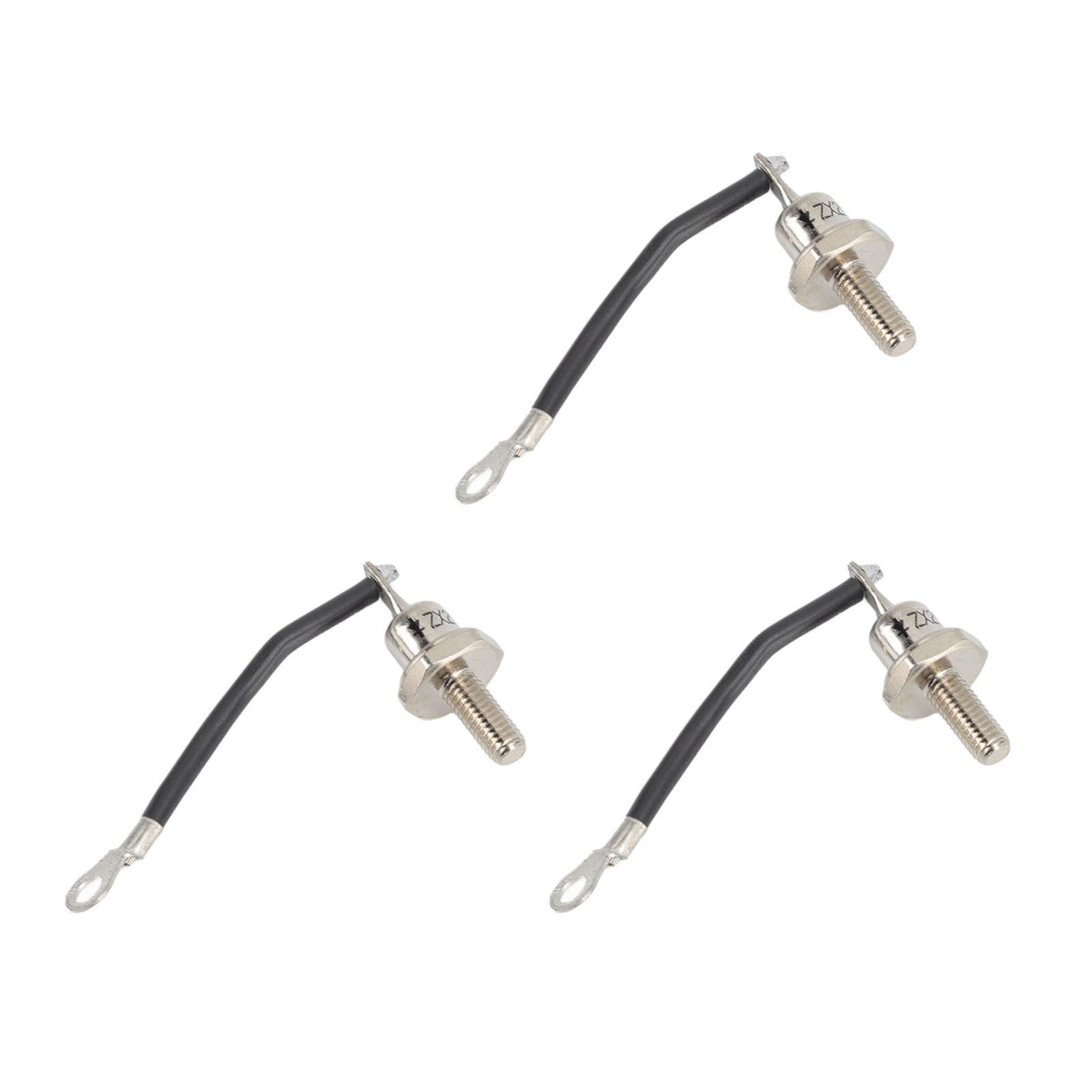 3PCS 25A ZX25 12 Diesel Generator Diode Small Portable Rectifier Diode Replacement Accessories Parts Negative Black Line