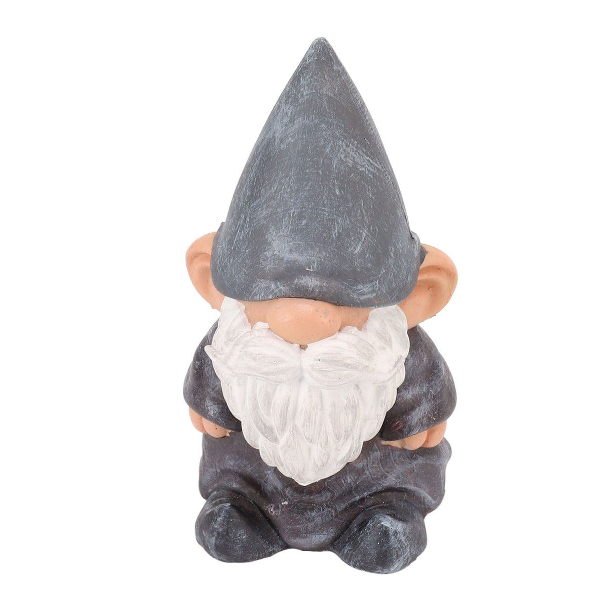 Garden Gnome Resin Structure Stable Bottom Retro Style Gnome Figurine for Patio Porch Decorations Pointed Head Brown