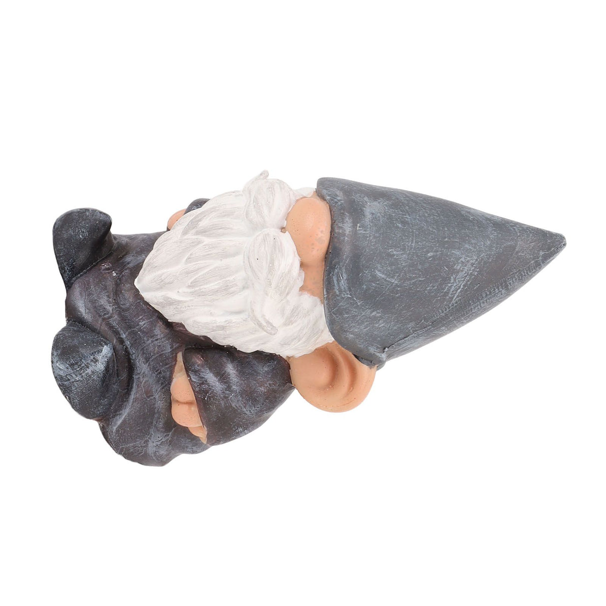 Garden Gnome Resin Structure Stable Bottom Retro Style Gnome Figurine for Patio Porch Decorations Pointed Head Brown