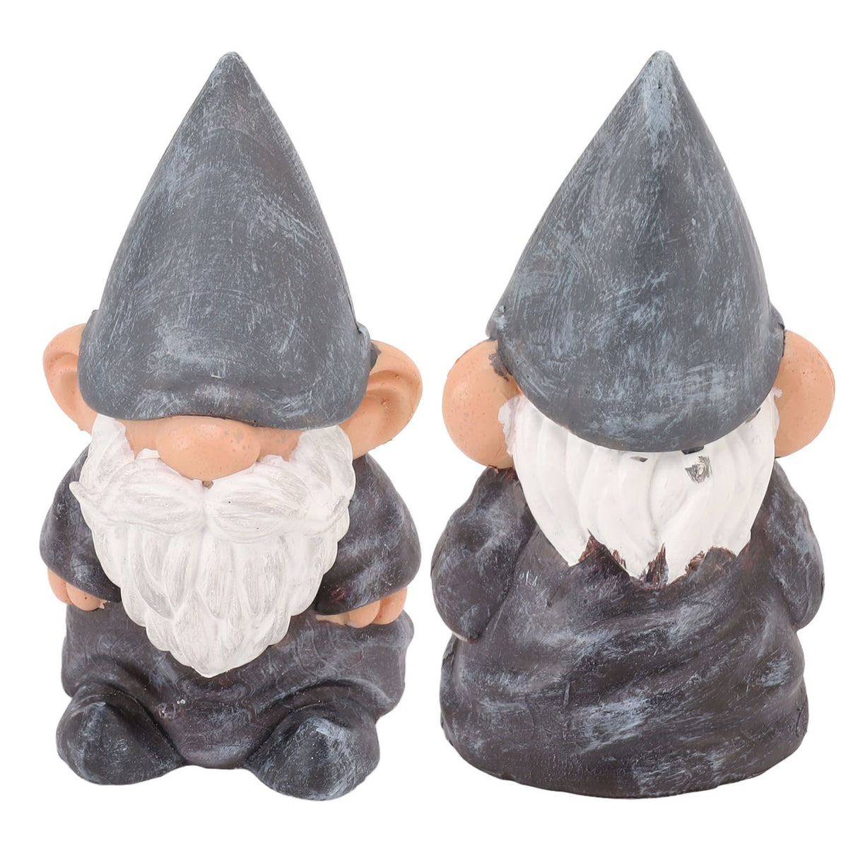 Garden Gnome Resin Structure Stable Bottom Retro Style Gnome Figurine for Patio Porch Decorations Pointed Head Brown