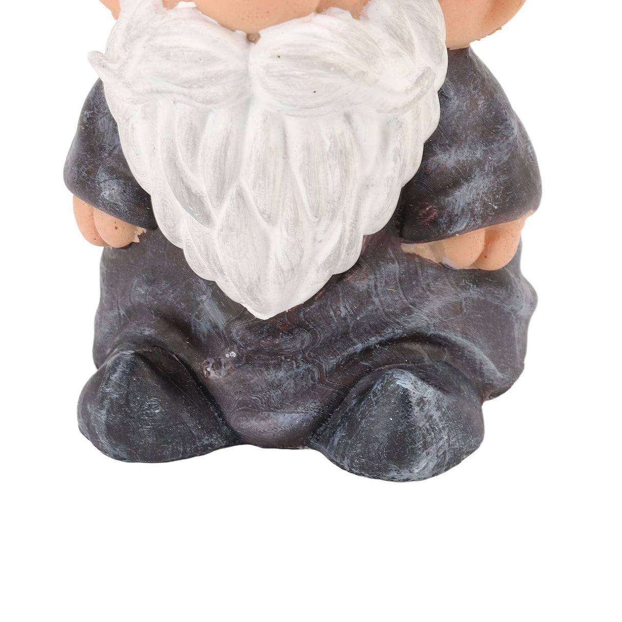 Garden Gnome Resin Structure Stable Bottom Retro Style Gnome Figurine for Patio Porch Decorations Pointed Head Brown