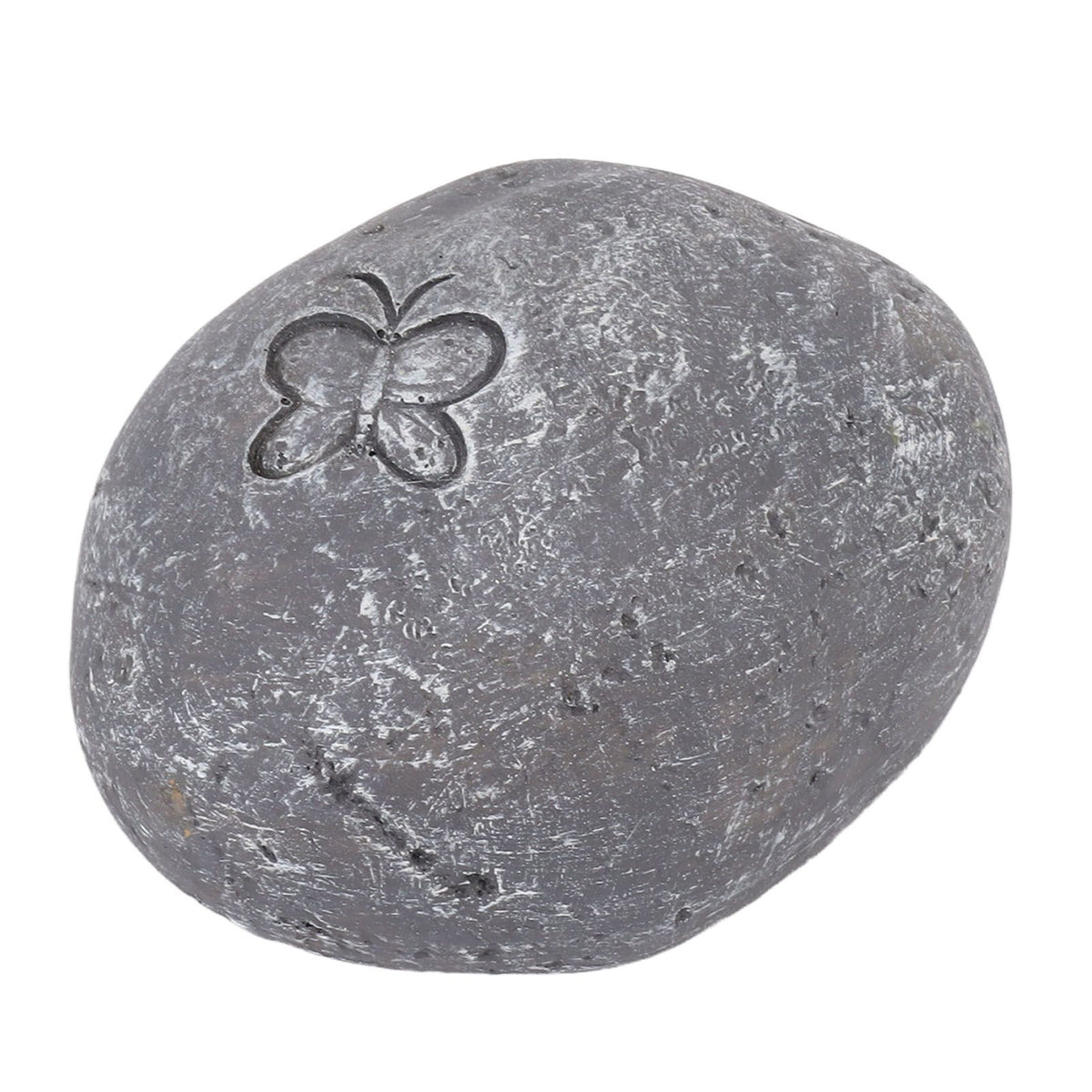 Pet Memorial Garden Stone DIY Butterfly Print Pet Cat Dog Grave Marker Resin Pet Memorial Gift Stone Grey