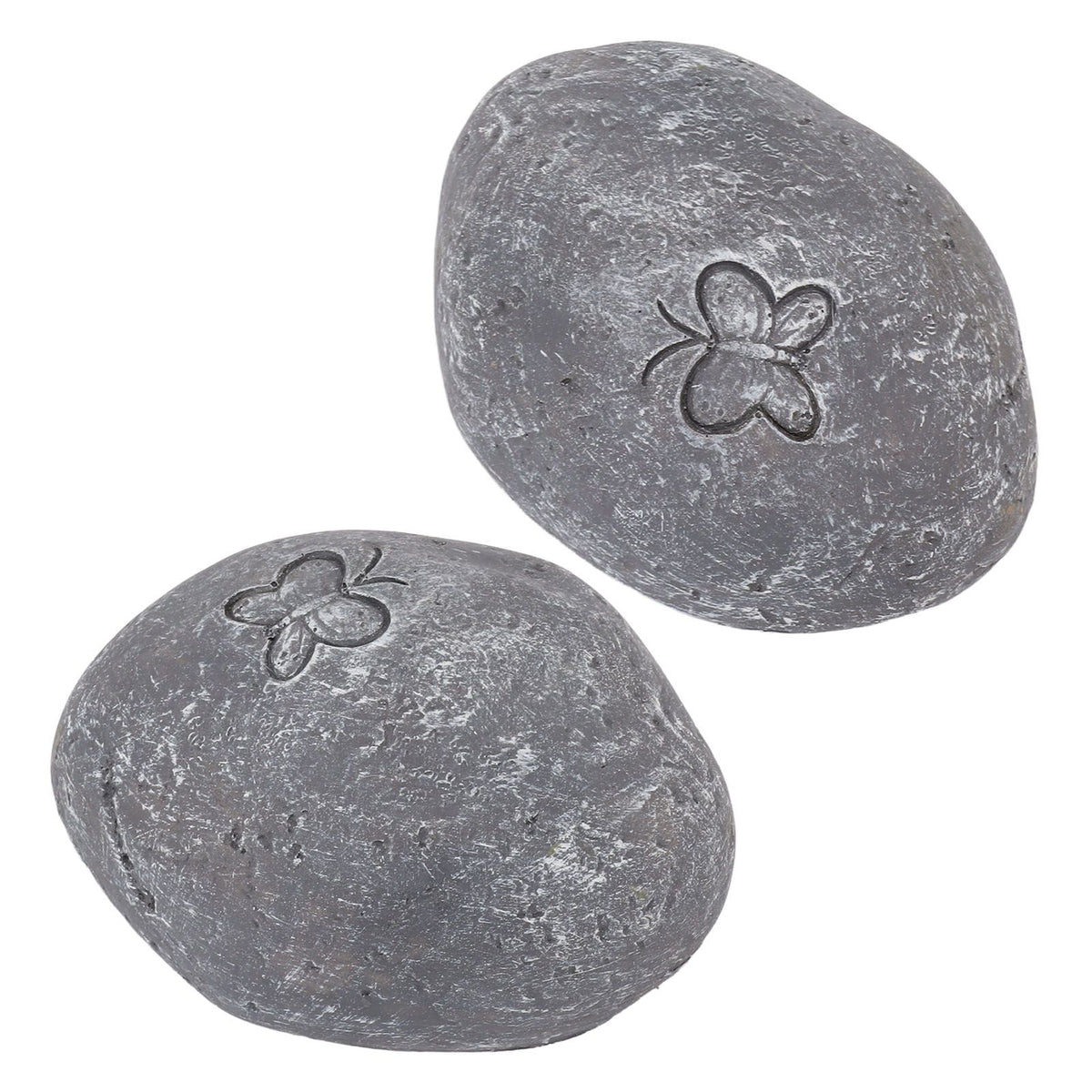 Pet Memorial Garden Stone DIY Butterfly Print Pet Cat Dog Grave Marker Resin Pet Memorial Gift Stone Grey