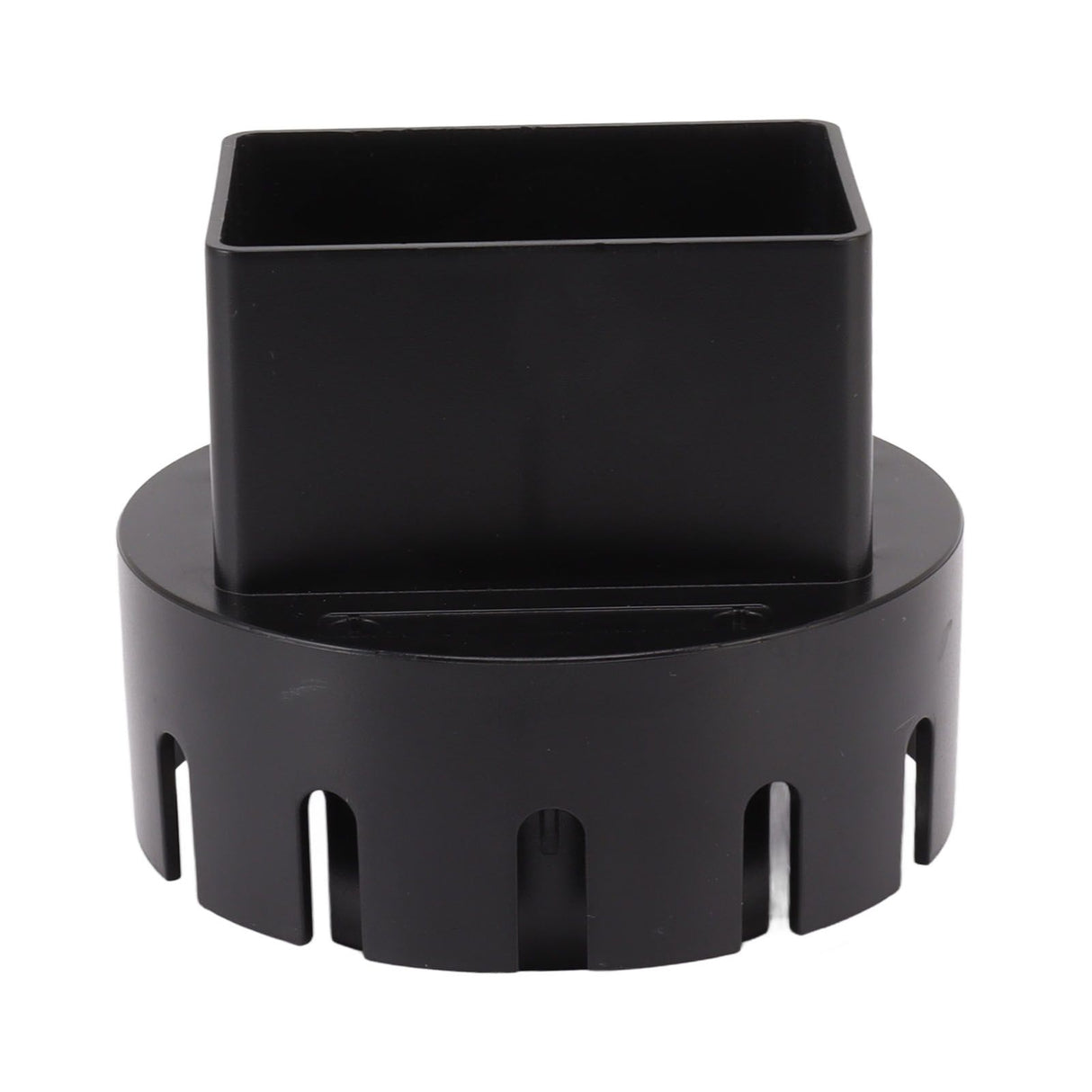 Downspout Adapter Plastic Drain Adapter Replacement Downpipe Converter Connector with Screws Black L 3x4in