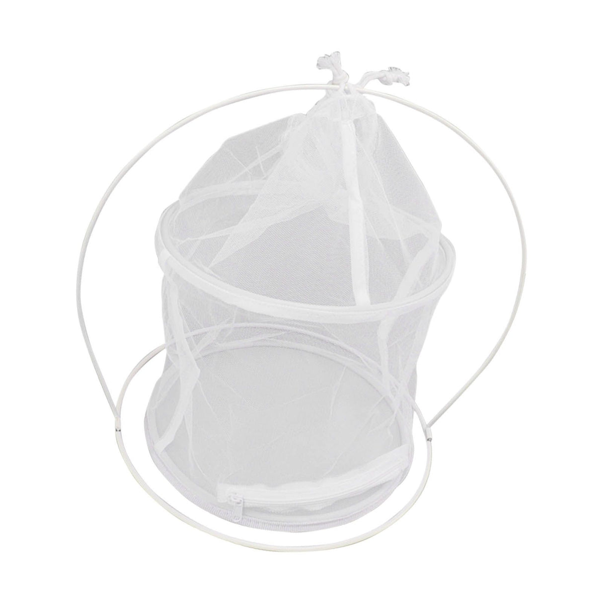 Cylindrical Iron Frame Hanging Cage Butterfly Habitat Cage Ornamental Outdoor Mesh Plant Cage