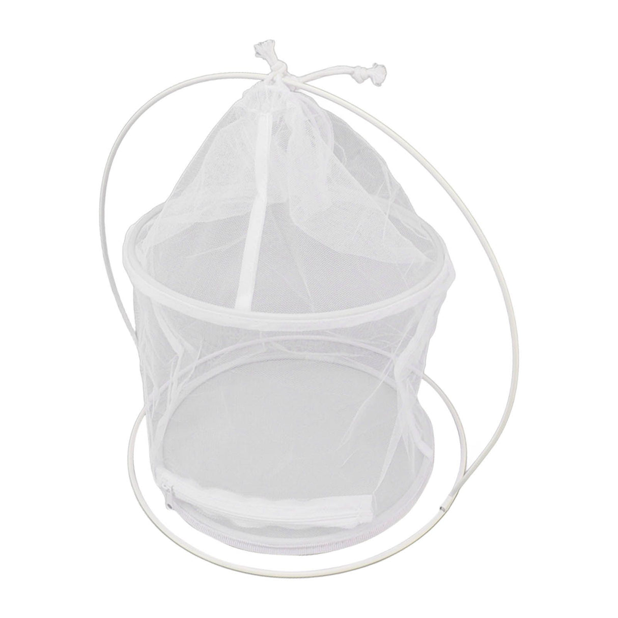 Cylindrical Iron Frame Hanging Cage Butterfly Habitat Cage Ornamental Outdoor Mesh Plant Cage
