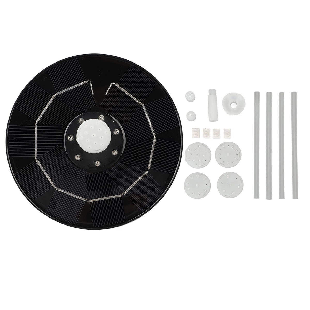 Solar Powered Bird Bath Fountain 3.5W RGB LED Solar Fountain Pump with Colorful LED Lights for Garden Small Pond Outdoor Swimming Pool Fish Tank