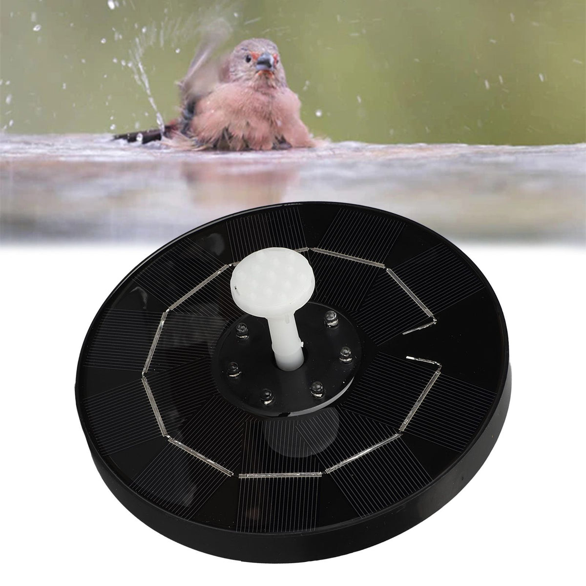Solar Powered Bird Bath Fountain 3.5W RGB LED Solar Fountain Pump with Colorful LED Lights for Garden Small Pond Outdoor Swimming Pool Fish Tank
