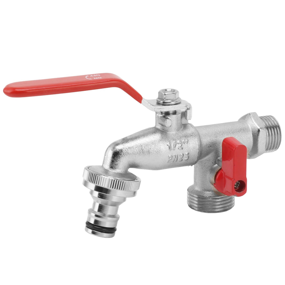 1 In 2 Out Watering Flowers Outdoor Faucet Heatproof Antifreezing Faucet Copper Gardening Faucet