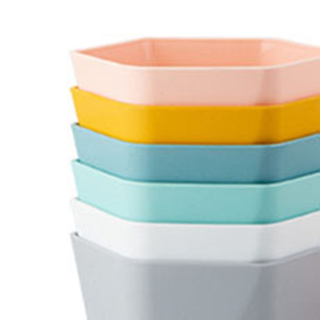 6PCS Planter Plastic Plant Pot Flower Container with Thickened Tray for Indoor Outdoor Garden