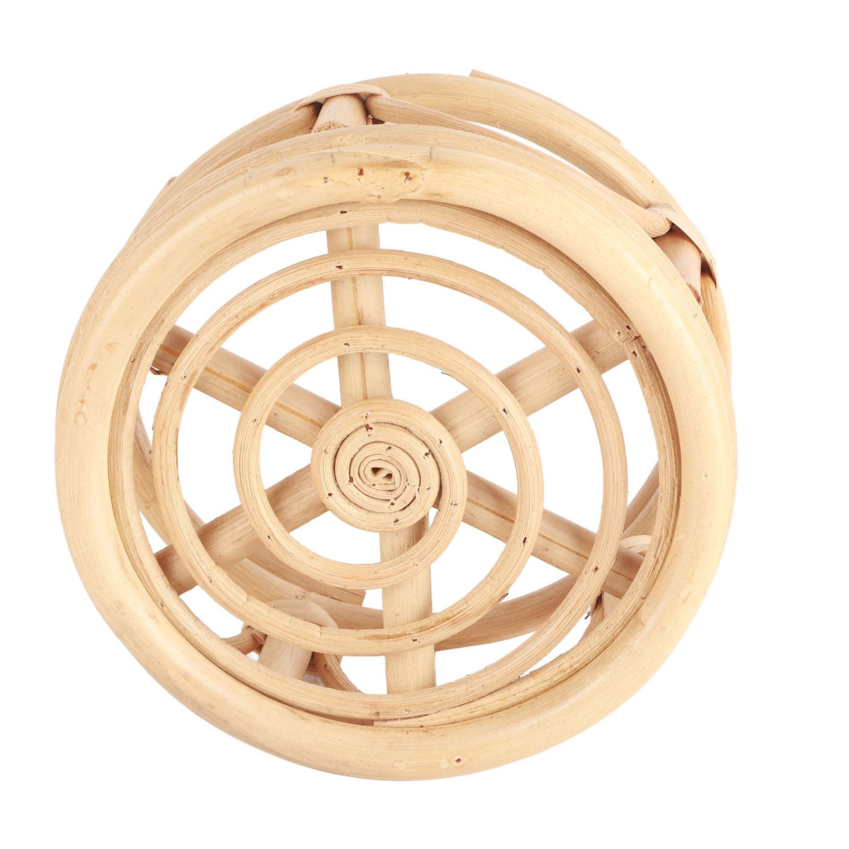 Rattan Indoor Plant Stand Round Shape Natural Plant Rack Handmade Rattan Planter Stand for Home Garden Yard Small