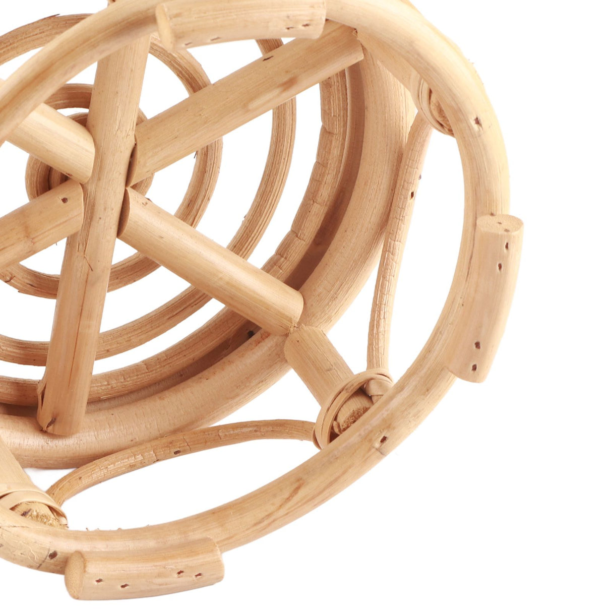 Rattan Indoor Plant Stand Round Shape Natural Plant Rack Handmade Rattan Planter Stand for Home Garden Yard Small