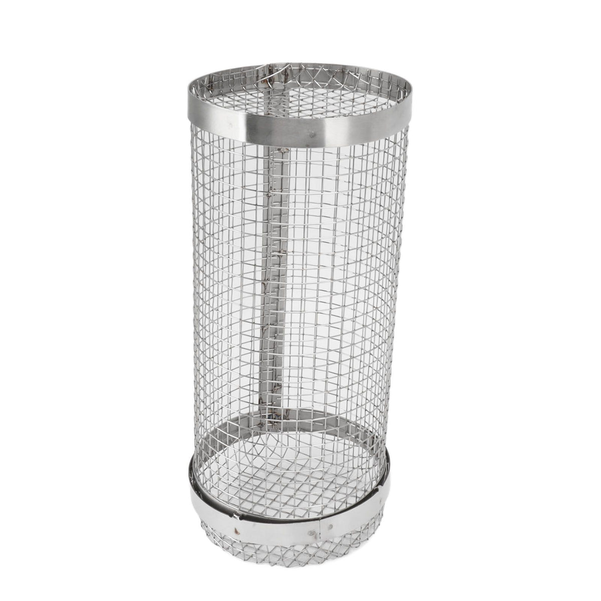 Barbecue Grilling Basket Stainless Steel Heat Resistant Rust Prevention BBQ Grill Cage with Hook for Camping Party 30cm/11.8in