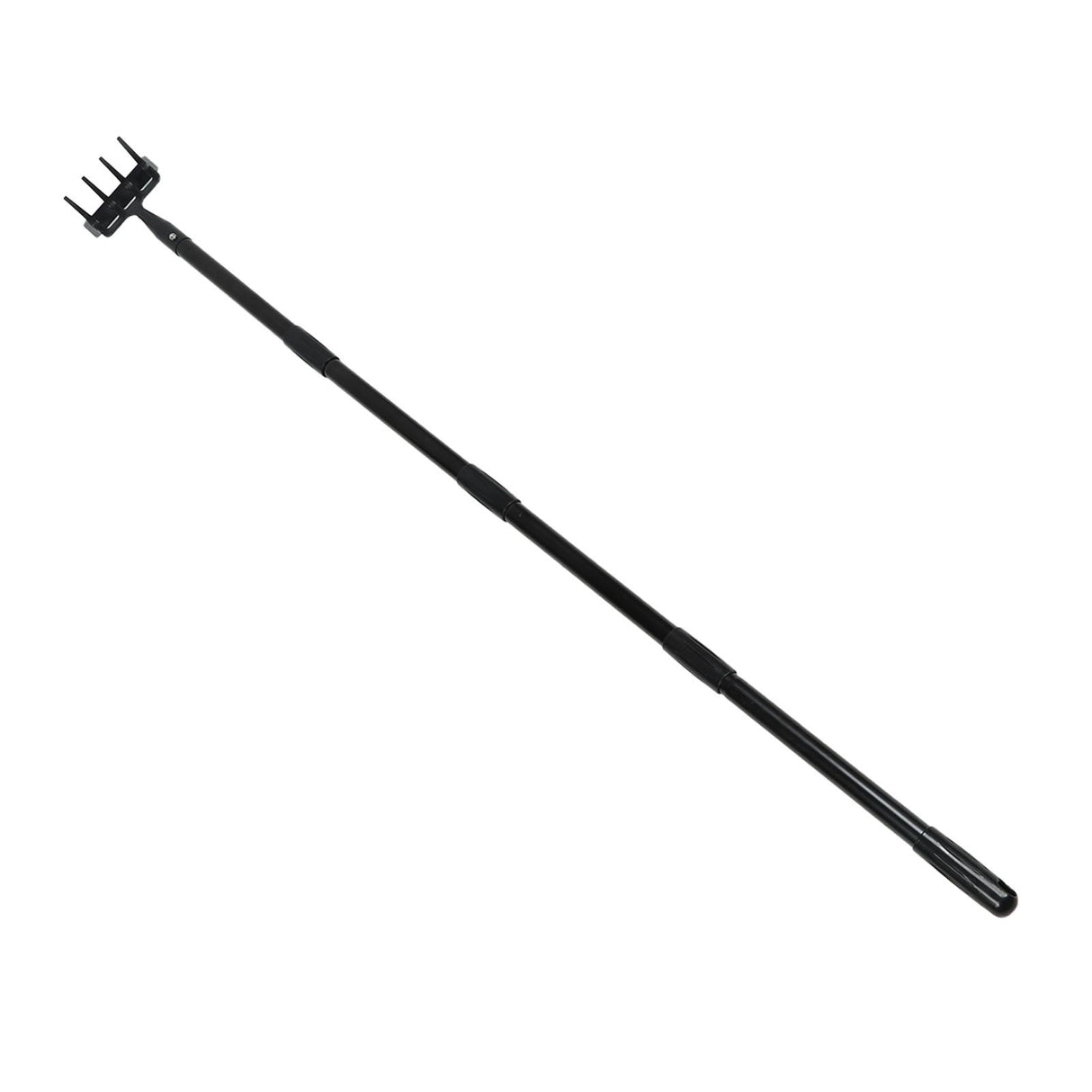 Weeding Rake Adjustable Length Stainless Steel Ergonomic Handle Hand Rake Garden Tool for Cultivating Loosening 4 Sections