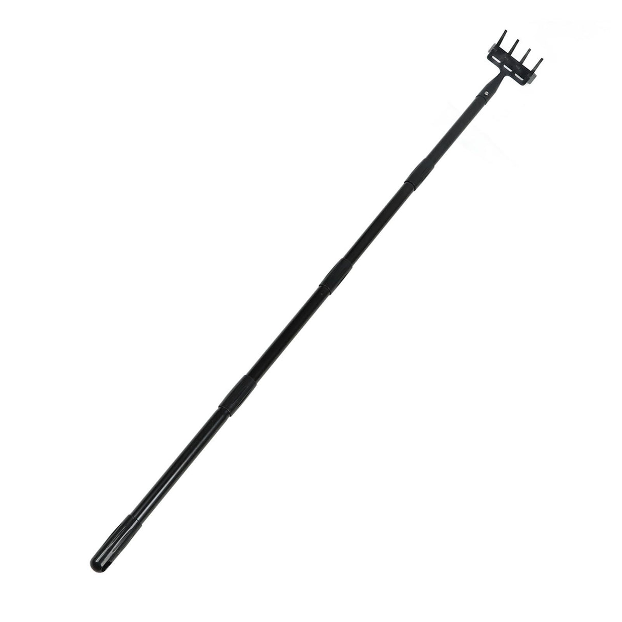 Weeding Rake Adjustable Length Stainless Steel Ergonomic Handle Hand Rake Garden Tool for Cultivating Loosening 4 Sections