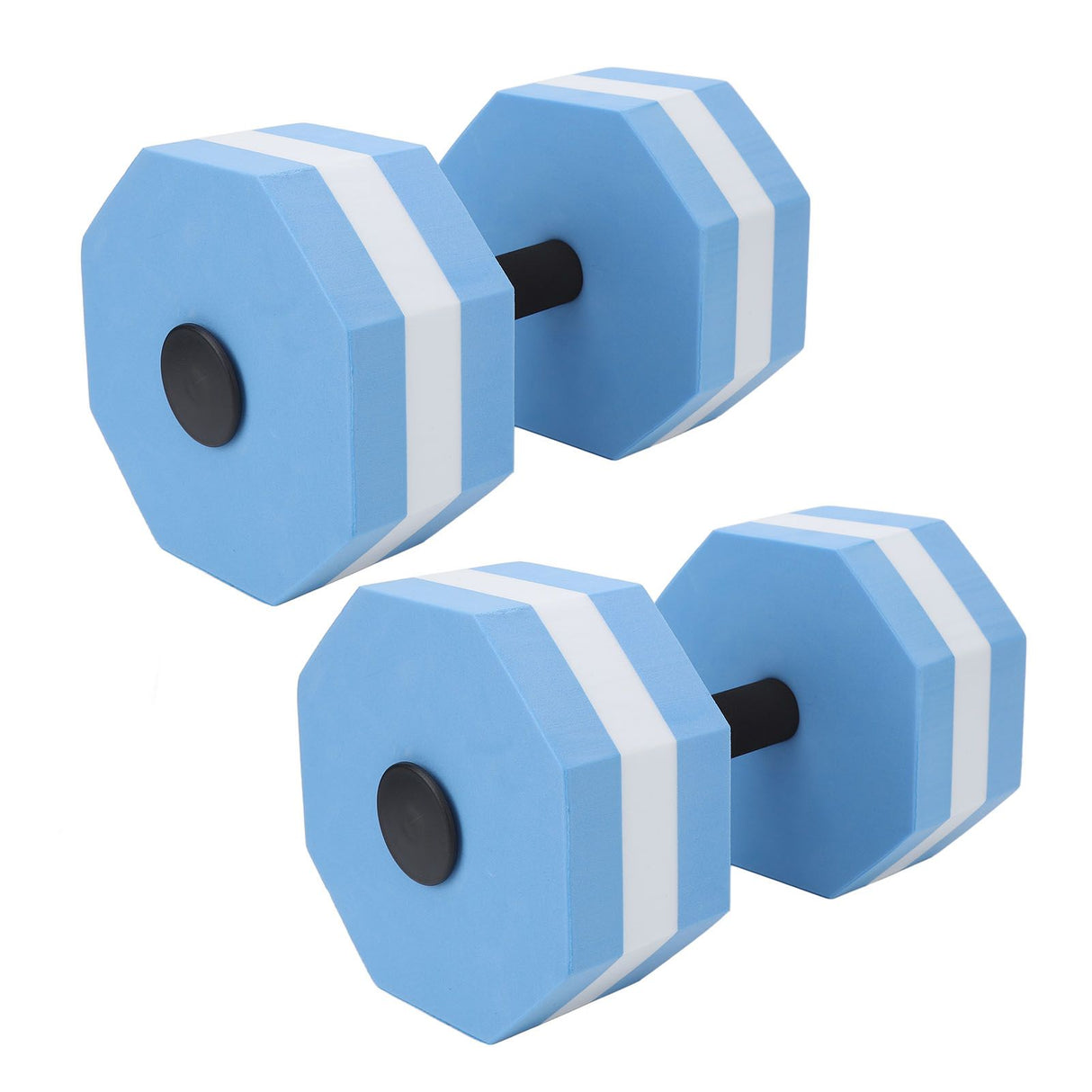 2Pcs High Density EVA Foam Dumbbell Set Aquatic Exercise Dumbbells for Men Women Indoor Swimming Pools Aerobic Fitness Rehabilitation Training Diamond Shaped Blue White Blue